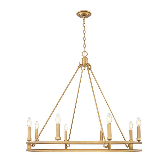 Z-Lite - 4005-8SBR - Eight Light Chandelier - Dennison - Signature Brass