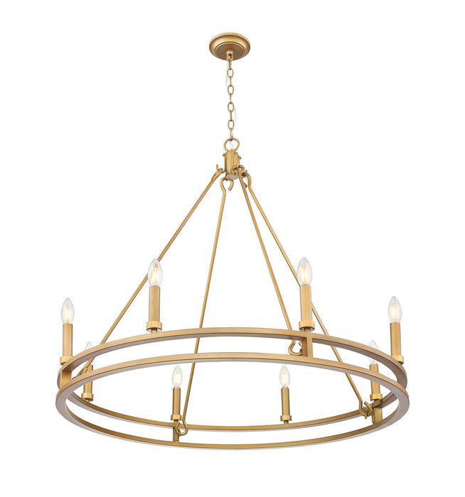 Z-Lite - 4005-8SBR - Eight Light Chandelier - Dennison - Signature Brass