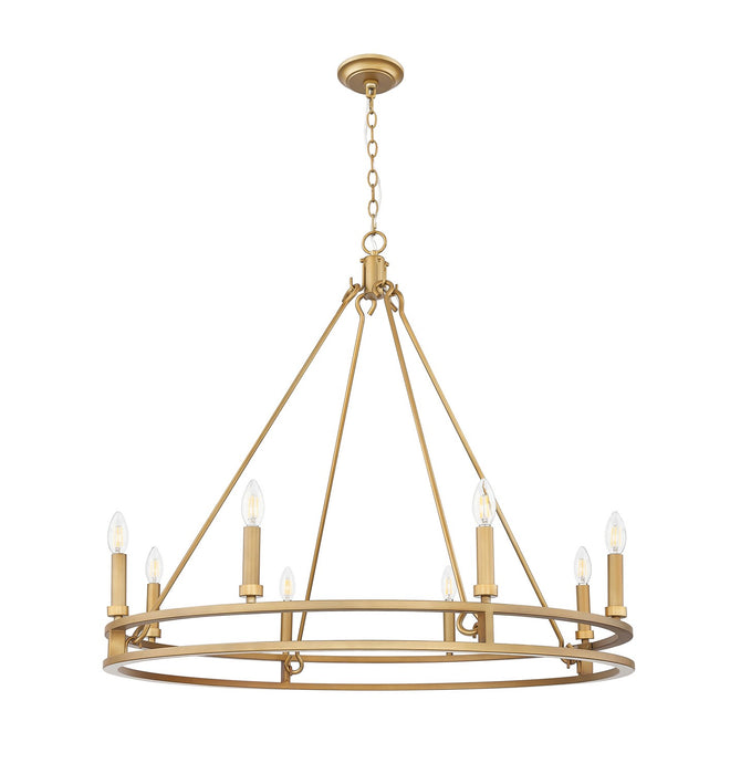 Z-Lite - 4005-8SBR - Eight Light Chandelier - Dennison - Signature Brass