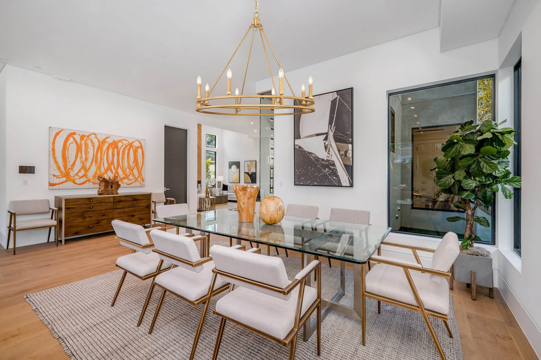 Z-Lite - 4005-8SBR - Eight Light Chandelier - Dennison - Signature Brass