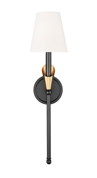 Z-Lite - 4014-1SA-MB-MGLD - One Light Wall Sconce - Claudelle - Matte Black + Modern Gold