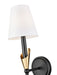 Z-Lite - 4014-1SA-MB-MGLD - One Light Wall Sconce - Claudelle - Matte Black + Modern Gold