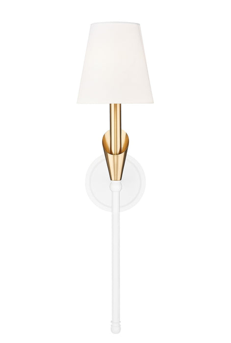 Z-Lite - 4014-1SA-TW-MGLD - One Light Wall Sconce - Claudelle - Textured White + Modern Gold