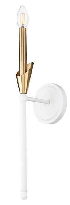Z-Lite - 4014-1SA-TW-MGLD - One Light Wall Sconce - Claudelle - Textured White + Modern Gold