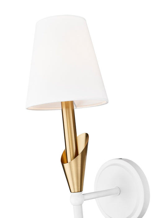 Z-Lite - 4014-1SA-TW-MGLD - One Light Wall Sconce - Claudelle - Textured White + Modern Gold