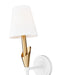 Z-Lite - 4014-1SA-TW-MGLD - One Light Wall Sconce - Claudelle - Textured White + Modern Gold