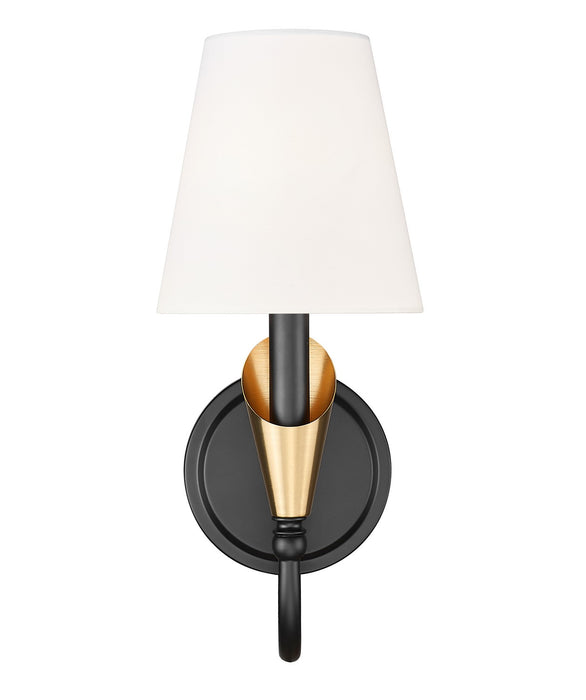 Z-Lite - 4014-1S-MB-MGLD - One Light Wall Sconce - Claudelle - Matte Black + Modern Gold