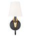Z-Lite - 4014-1S-MB-MGLD - One Light Wall Sconce - Claudelle - Matte Black + Modern Gold