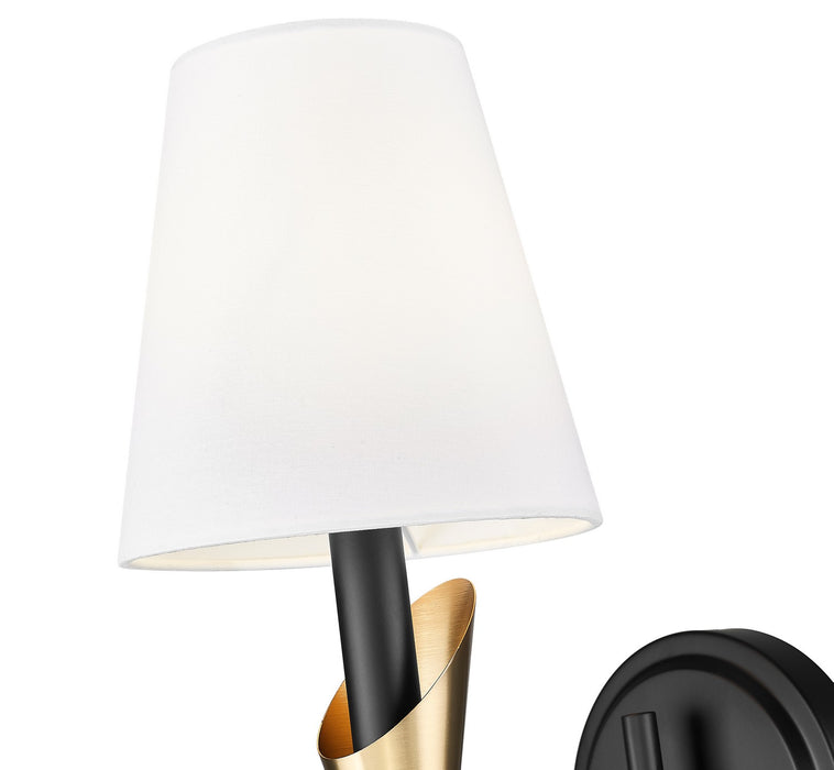 Z-Lite - 4014-1S-MB-MGLD - One Light Wall Sconce - Claudelle - Matte Black + Modern Gold