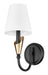 Z-Lite - 4014-1S-MB-MGLD - One Light Wall Sconce - Claudelle - Matte Black + Modern Gold