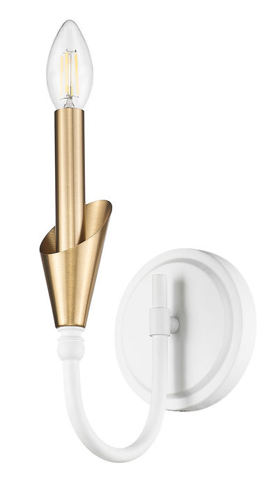 Z-Lite - 4014-1S-TW-MGLD - One Light Wall Sconce - Claudelle - Textured White + Modern Gold