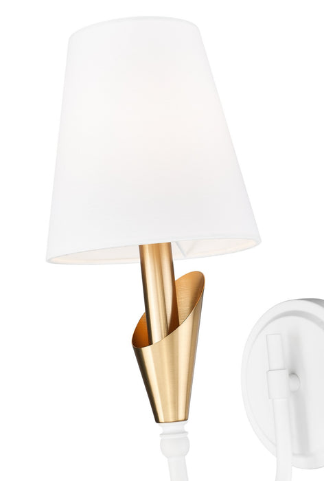 Z-Lite - 4014-1S-TW-MGLD - One Light Wall Sconce - Claudelle - Textured White + Modern Gold