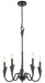 Z-Lite - 4014-24MB - Five Light Chandelier - Claudelle - Matte Black