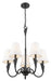 Z-Lite - 4014-24MB - Five Light Chandelier - Claudelle - Matte Black