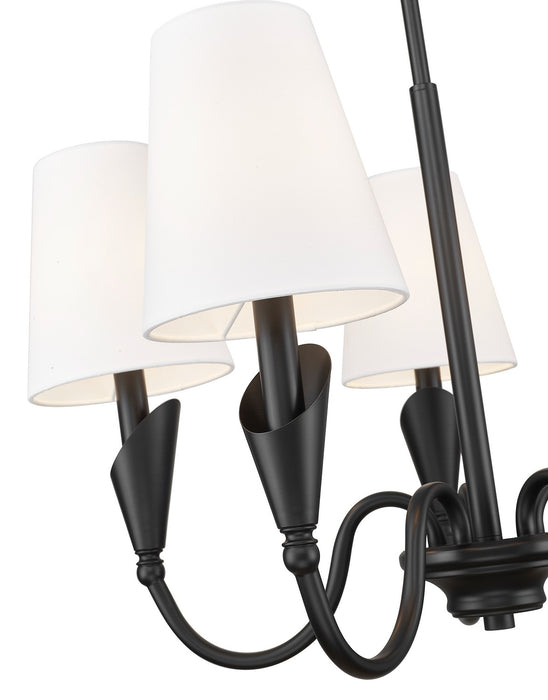 Z-Lite - 4014-24MB - Five Light Chandelier - Claudelle - Matte Black