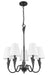 Z-Lite - 4014-24MB - Five Light Chandelier - Claudelle - Matte Black