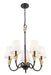 Z-Lite - 4014-24MB-MGLD - Five Light Chandelier - Claudelle - Matte Black + Modern Gold