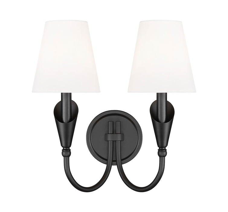 Z-Lite - 4014-2S-MB - Two Light Wall Sconce - Claudelle - Matte Black
