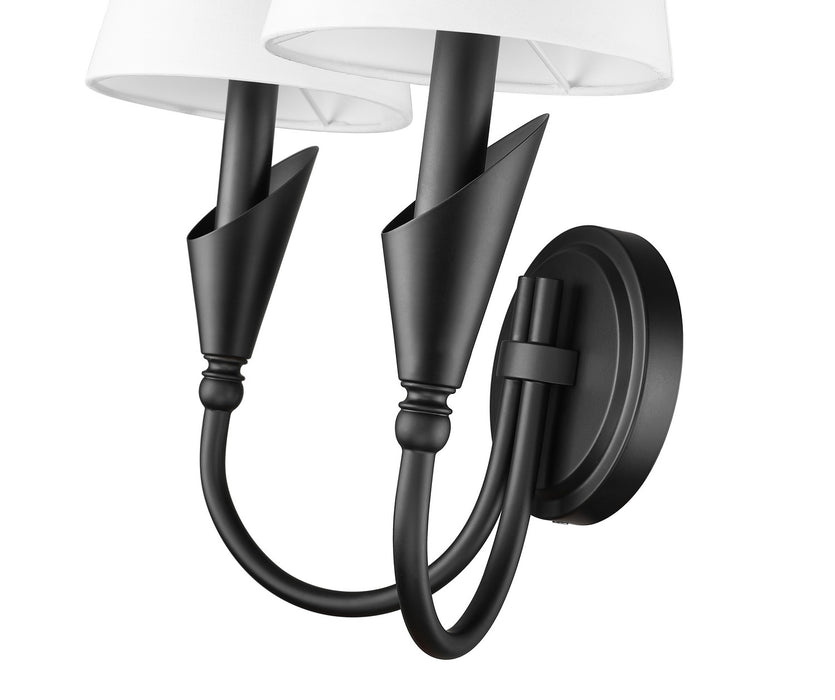 Z-Lite - 4014-2S-MB - Two Light Wall Sconce - Claudelle - Matte Black