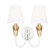 Z-Lite - 4014-2S-TW-MGLD - Two Light Wall Sconce - Claudelle - Textured White + Modern Gold