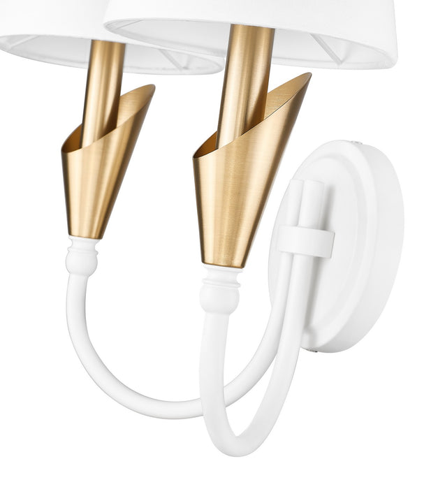 Z-Lite - 4014-2S-TW-MGLD - Two Light Wall Sconce - Claudelle - Textured White + Modern Gold