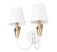 Z-Lite - 4014-2S-TW-MGLD - Two Light Wall Sconce - Claudelle - Textured White + Modern Gold