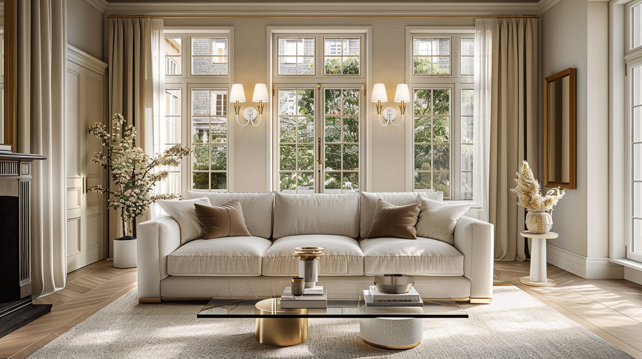 Z-Lite - 4014-2S-TW-MGLD - Two Light Wall Sconce - Claudelle - Textured White + Modern Gold