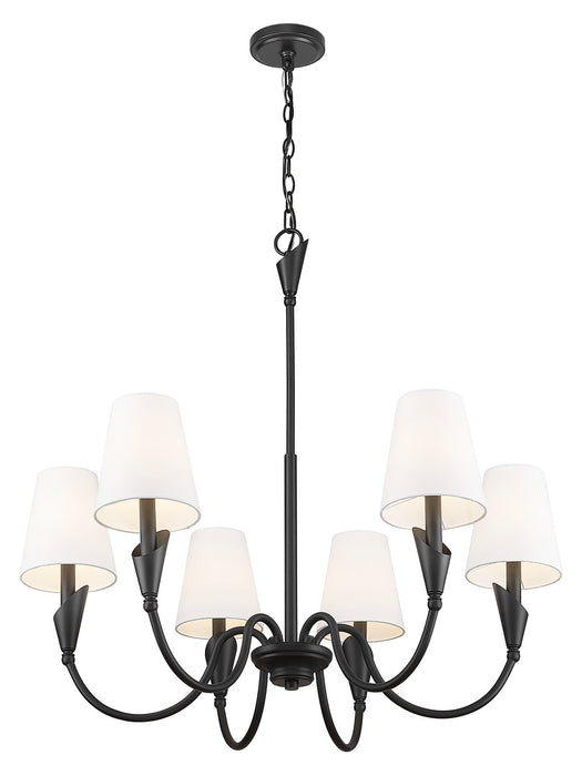 Z-Lite - 4014-32MB - Six Light Chandelier - Claudelle - Matte Black