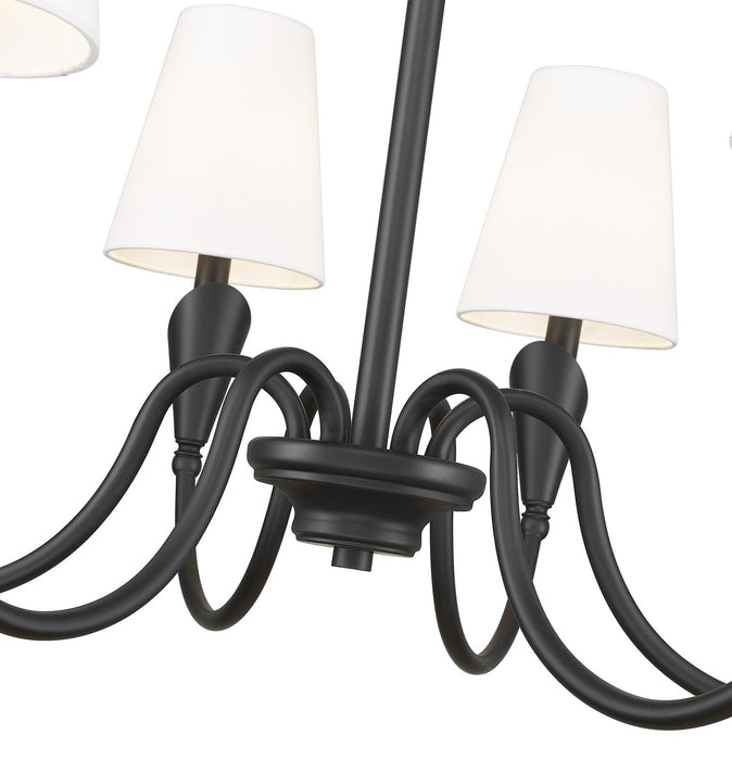 Z-Lite - 4014-32MB - Six Light Chandelier - Claudelle - Matte Black