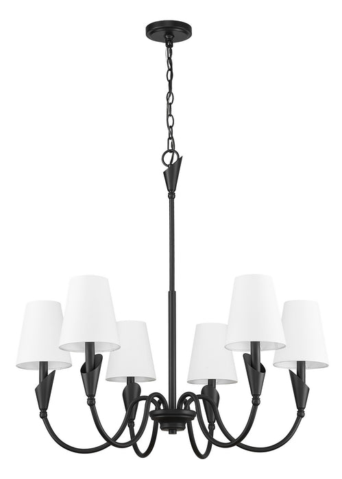 Z-Lite - 4014-32MB - Six Light Chandelier - Claudelle - Matte Black