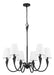 Z-Lite - 4014-32MB - Six Light Chandelier - Claudelle - Matte Black