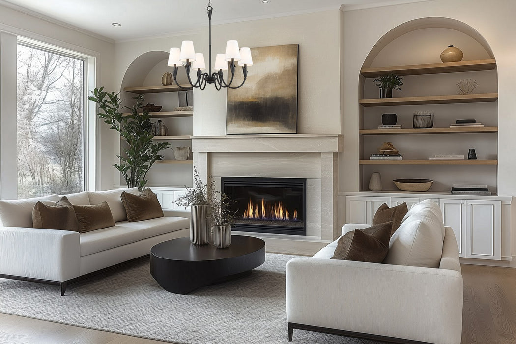 Z-Lite - 4014-32MB - Six Light Chandelier - Claudelle - Matte Black