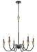 Z-Lite - 4014-32MB-MGLD - Six Light Chandelier - Claudelle - Matte Black + Modern Gold