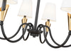 Z-Lite - 4014-32MB-MGLD - Six Light Chandelier - Claudelle - Matte Black + Modern Gold