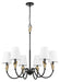 Z-Lite - 4014-32MB-MGLD - Six Light Chandelier - Claudelle - Matte Black + Modern Gold