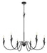 Z-Lite - 4014-46MB - Six Light Chandelier - Claudelle - Matte Black
