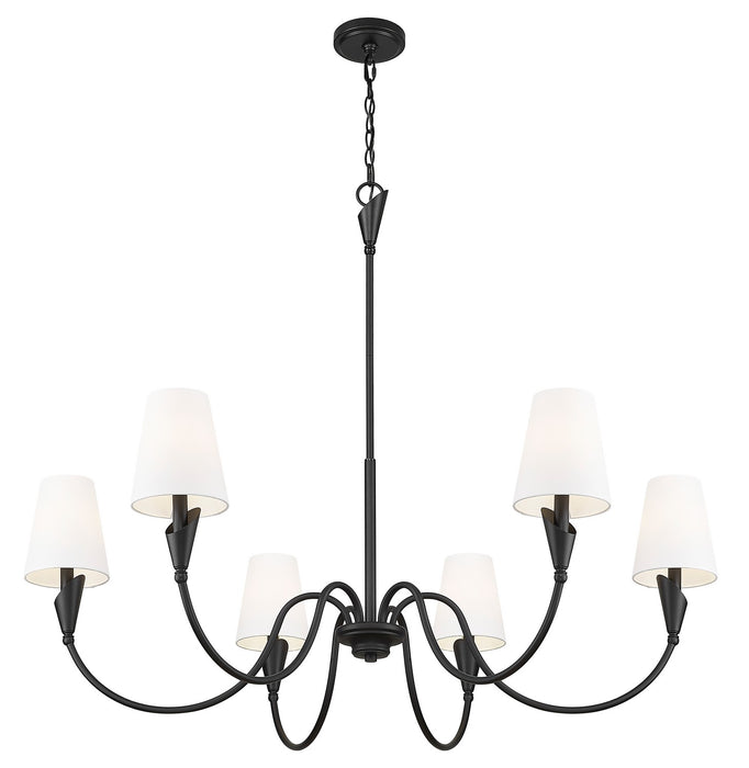 Z-Lite - 4014-46MB - Six Light Chandelier - Claudelle - Matte Black