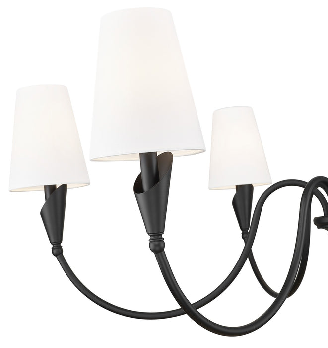Z-Lite - 4014-46MB - Six Light Chandelier - Claudelle - Matte Black