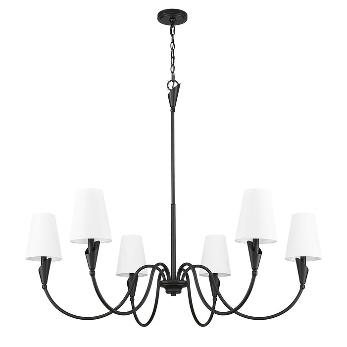Z-Lite - 4014-46MB - Six Light Chandelier - Claudelle - Matte Black