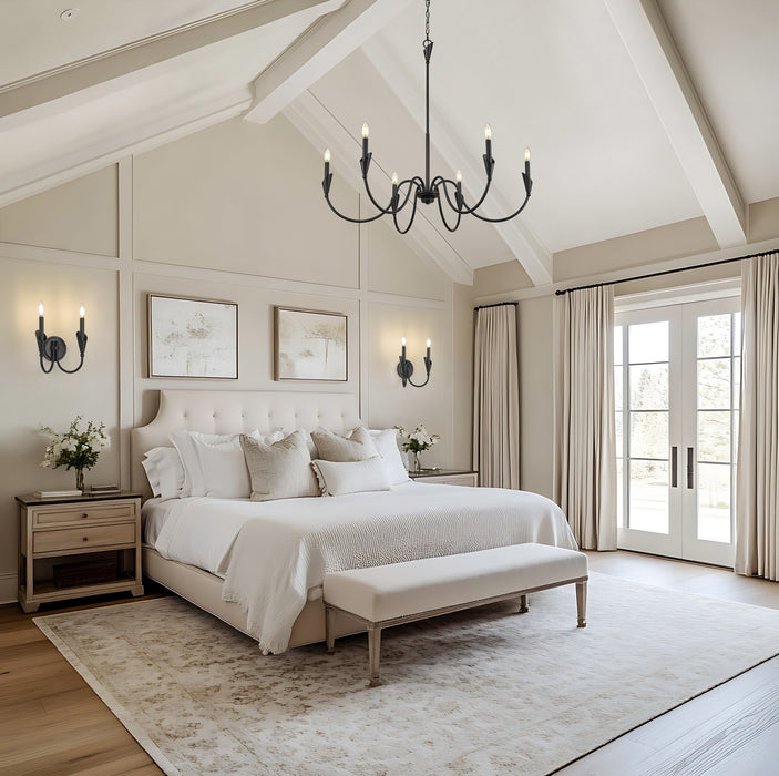 Z-Lite - 4014-46MB - Six Light Chandelier - Claudelle - Matte Black