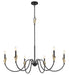 Z-Lite - 4014-46MB-MGLD - Six Light Chandelier - Claudelle - Matte Black + Modern Gold