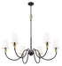 Z-Lite - 4014-46MB-MGLD - Six Light Chandelier - Claudelle - Matte Black + Modern Gold