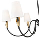 Z-Lite - 4014-46MB-MGLD - Six Light Chandelier - Claudelle - Matte Black + Modern Gold