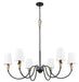 Z-Lite - 4014-46MB-MGLD - Six Light Chandelier - Claudelle - Matte Black + Modern Gold