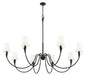 Z-Lite - 4014-65MB - Eight Light Chandelier - Claudelle - Matte Black