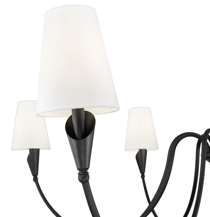 Z-Lite - 4014-65MB - Eight Light Chandelier - Claudelle - Matte Black