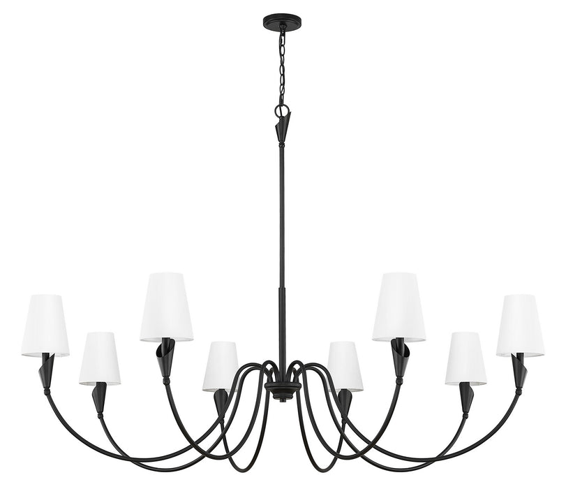 Z-Lite - 4014-65MB - Eight Light Chandelier - Claudelle - Matte Black
