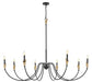 Z-Lite - 4014-65MB-MGLD - Eight Light Chandelier - Claudelle - Matte Black + Modern Gold