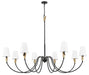 Z-Lite - 4014-65MB-MGLD - Eight Light Chandelier - Claudelle - Matte Black + Modern Gold