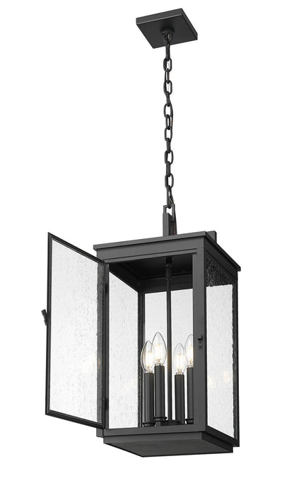 Z-Lite - 5019CHB-BK - Four Light Outdoor Chain Mount Ceiling Fixture - Hartwell - Sand Black
